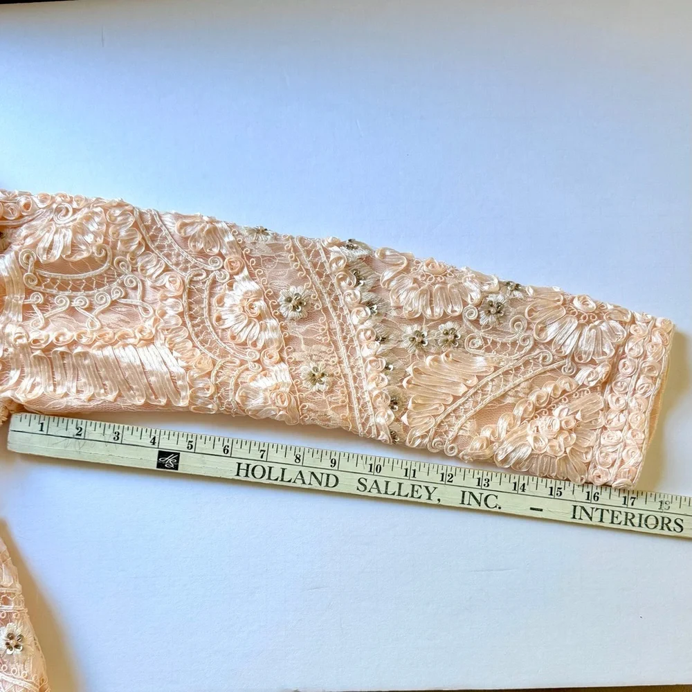 Sue Wong Jacket Nocturne Stunning Coat Rare Find Size 6 Blush Pink NWT - Picture 15 of 16